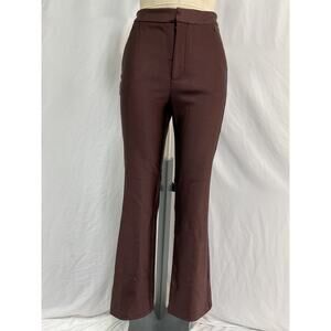 Good American 'Compression' Brown Nylon Shine Bootcut Trouser Pant Size 28